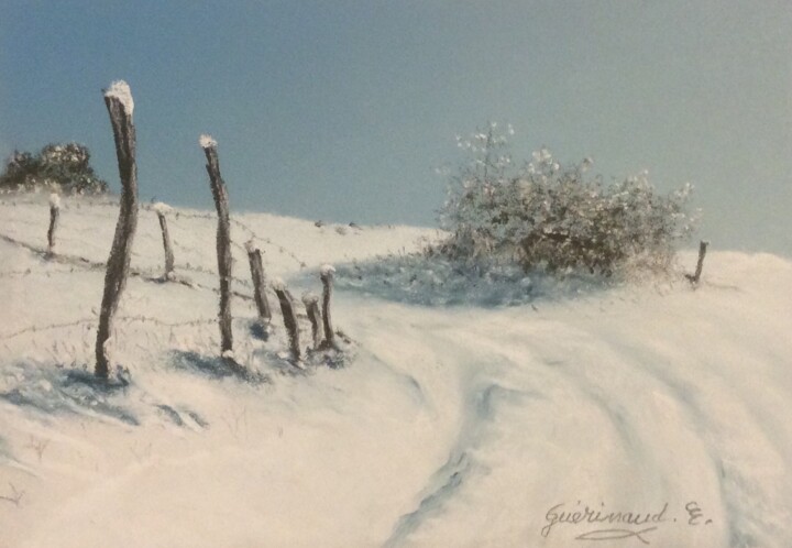 Dessin intitulée "Mon chez moi" par Etienne Guérinaud, Œuvre d'art originale, Pastel Monté sur Carton