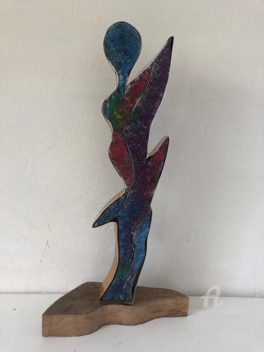 Скульптура под названием "Danseuse" - Étienne Dupé, Подлинное произведение искусства, Дерево