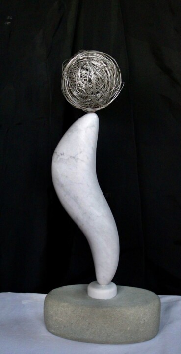 Skulptur mit dem Titel "Sfera "gioco del de…" von Ettore Altieri, Original-Kunstwerk, Metalle