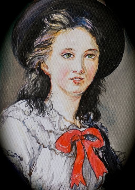 Картина под названием "Elisabeth Vigée le…" - Etzi, Подлинное произведение искусства, Масло