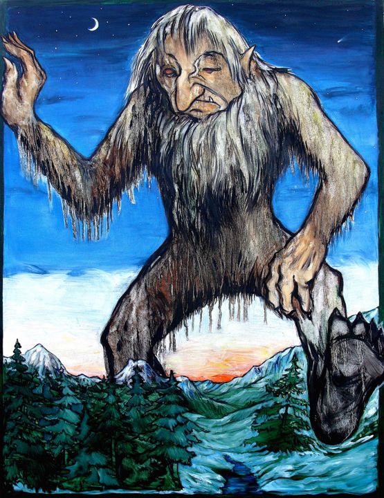 Картина под названием "le troll" - Etzi, Подлинное произведение искусства