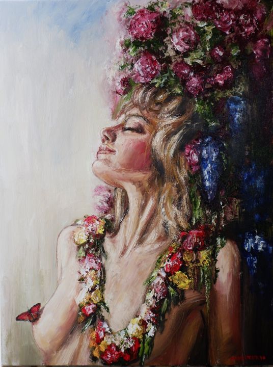 Painting titled "Тайные желания" by Igor Navrotski, Original Art, Oil