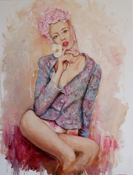 Painting titled "Entertainment" by Igor Navrotski, Original Art, Lacquer