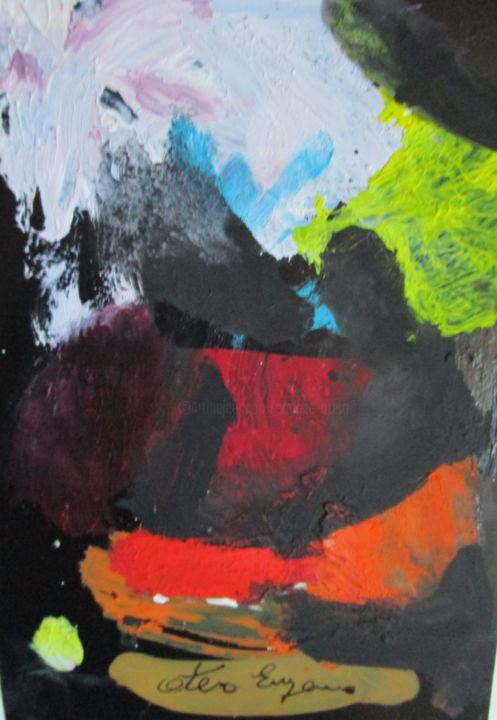 제목이 "Abstrait"인 미술작품 Eugenio Otero Vilchez로, 원작, 기름