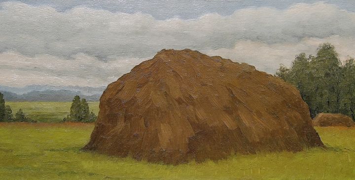 Painting titled "Дождливый день." by Geka2005, Original Artwork, Oil