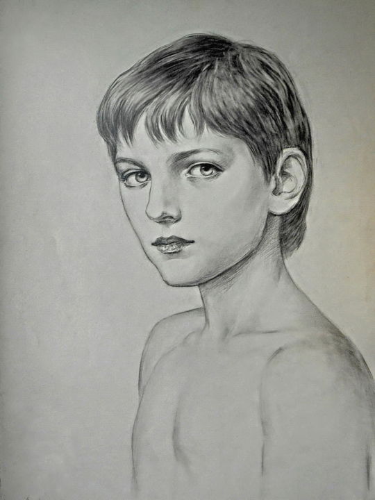 Drawing titled "Рисунок мальчика." by Geka2005, Original Artwork, Pencil