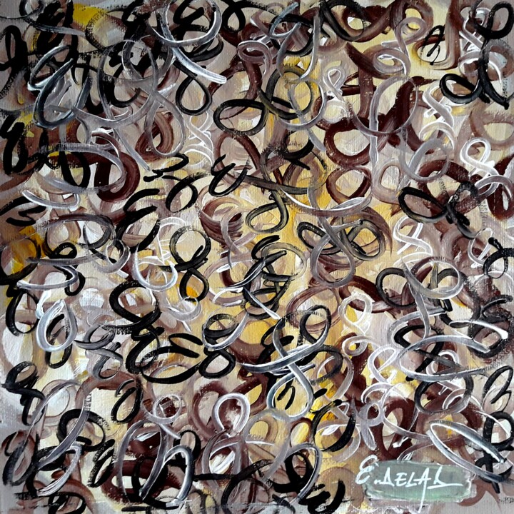 Painting titled "Enigme" by Eugenia Delad, Original Artwork, Acrylic