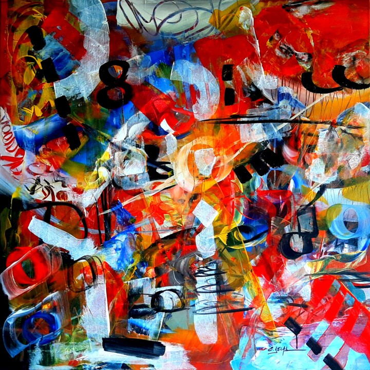 Painting titled "Espoir" by Eugenia Delad, Original Art, Acrylic