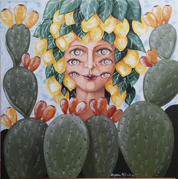 Pittura intitolato "Ci vogliono occhi p…" da Eugenia Affronti, Opera d'arte originale, Acrilico