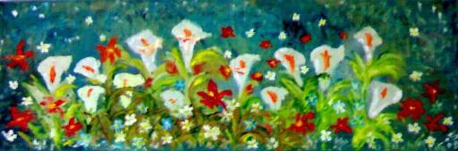 Pintura intitulada "the flowers of lilit" por Eugenio Matos, Obras de arte originais