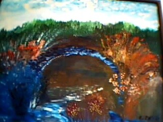 Pintura intitulada "the bridge" por Eugenio Matos, Obras de arte originais, Óleo