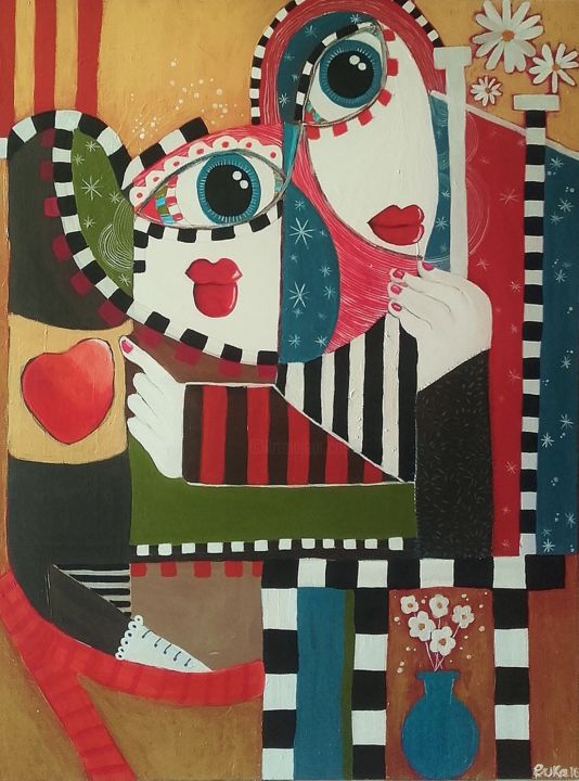 Peinture intitulée "Senses" par Euka, Œuvre d'art originale, Acrylique