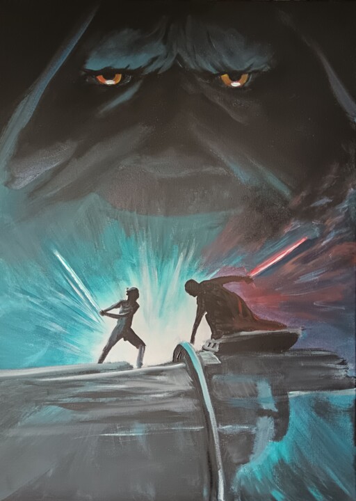 Painting titled "Sidious" by Eva Andre, Original Artwork, Acrylic Mounted on Wood Stretcher frame