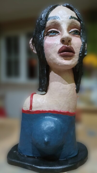 Sculpture intitulée "Frauenskulptur " Ch…" par Eva Diez, Œuvre d'art originale, Argile