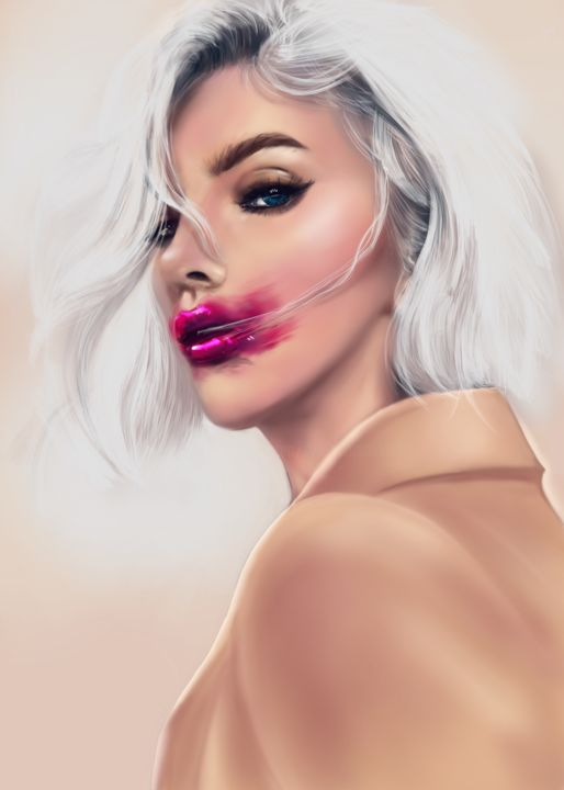 Digital Arts titled "Kiss" by Evgeniya Abramova, Original Artwork, Digital Painting