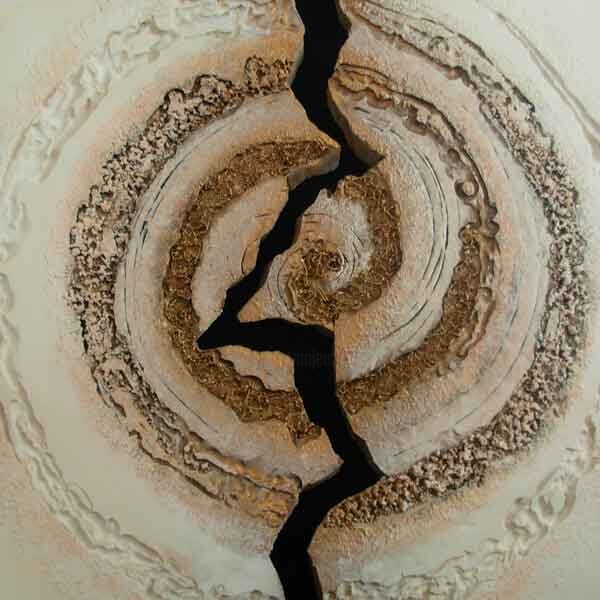 Painting titled "Vortice" by Eva Hodinova, Original Artwork, Pigments