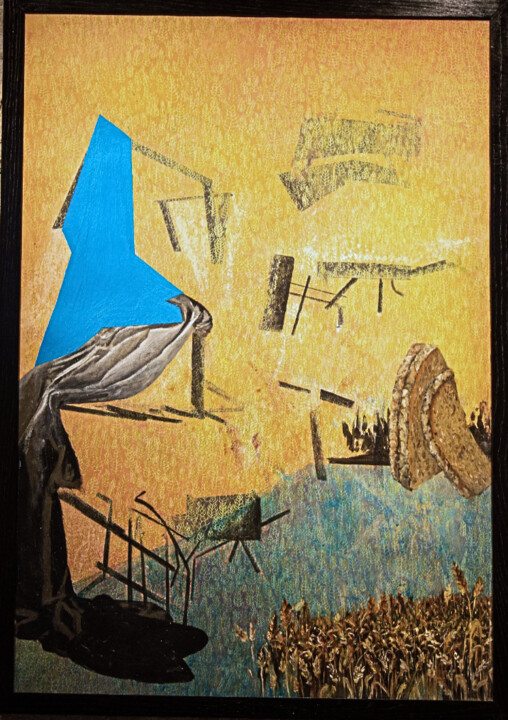 Malerei mit dem Titel "Agraire" von Eva Khatchadourian, Original-Kunstwerk, Acryl Auf Holzplatte montiert