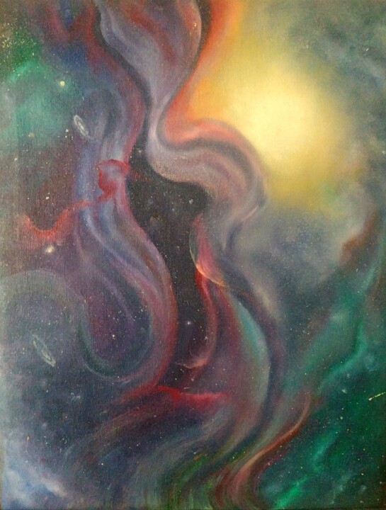 Картина под названием "Nebula" - Eva Lazaryan, Подлинное произведение искусства, Масло