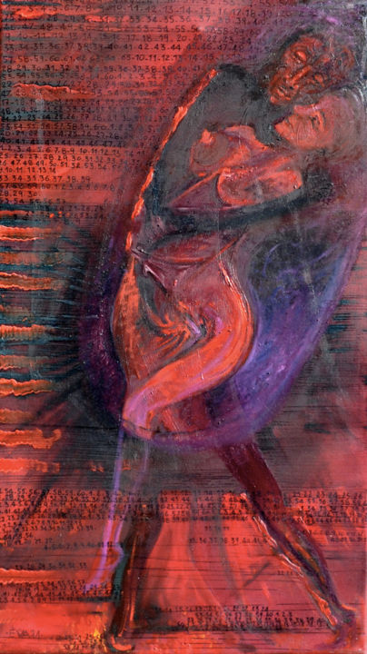 Painting titled "Danse corrida" by Eva Mifsud, Original Artwork, Oil