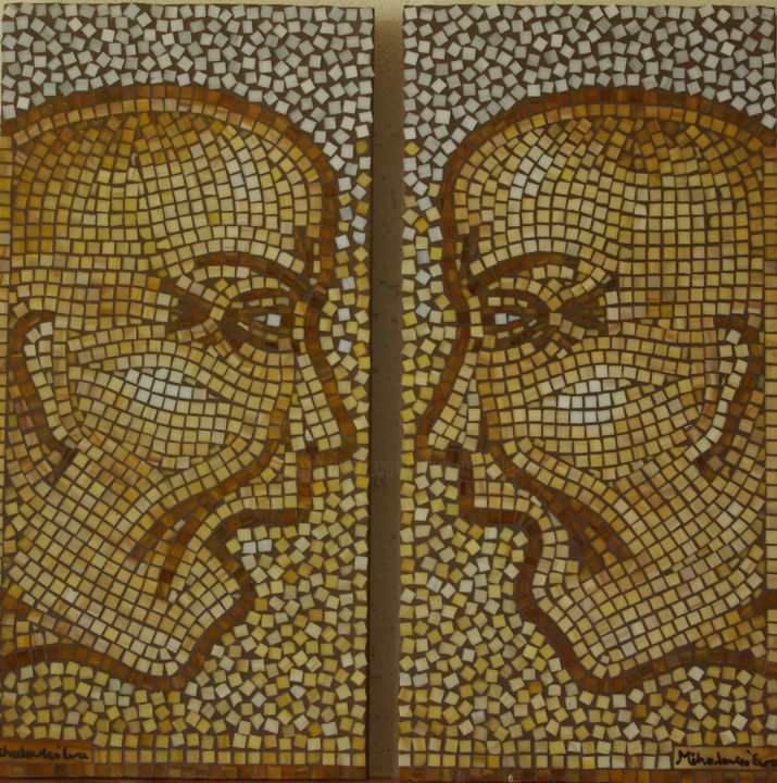 Rzeźba zatytułowany „side” autorstwa Éva Mihalovics, Oryginalna praca, Mozaika