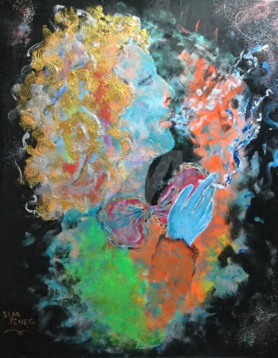 Peinture intitulée "la Belle époque" par Eva Veneg, Œuvre d'art originale,