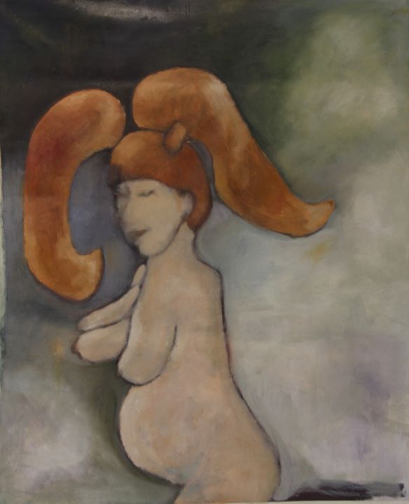 Malerei mit dem Titel "woman.jpg" von Eva Wiren, Original-Kunstwerk