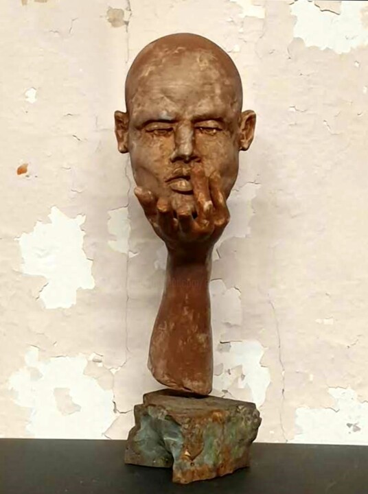 Skulptur mit dem Titel "Le souffle de Zéphyr" von Eva Czaplicki, Original-Kunstwerk, Giesserei