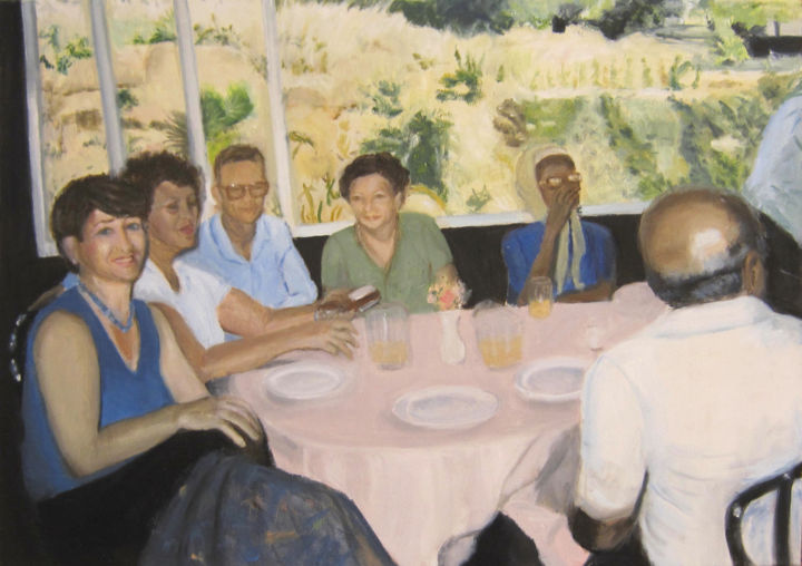 Painting titled "In the president's…" by Eva Ban Gophen, Original Artwork, Oil