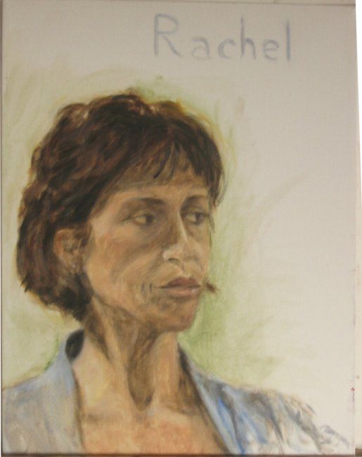 Painting titled "Rachel" by Eva Ban Gophen, Original Artwork, Oil