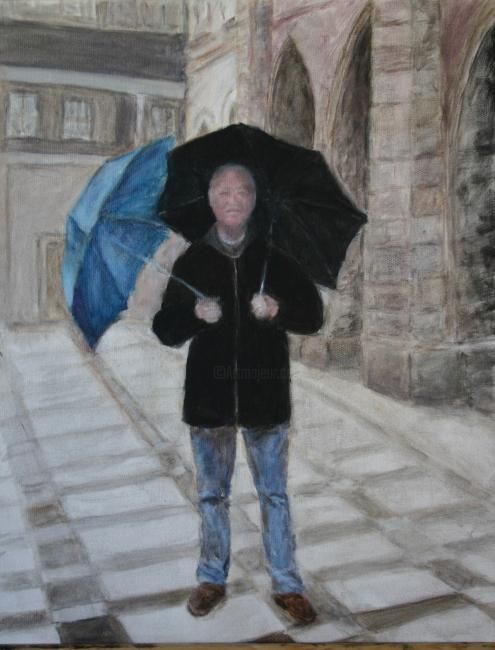 Painting titled "Waiting for the rain" by Eva Ban Gophen, Original Artwork, Oil