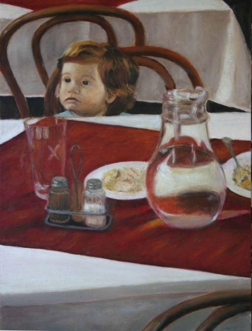 Картина под названием "Was I left alone?" - Eva Ban Gophen, Подлинное произведение искусства