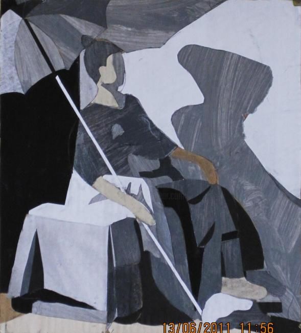 Painting titled "Seated lady.JPG" by Eva Ban Gophen, Original Artwork