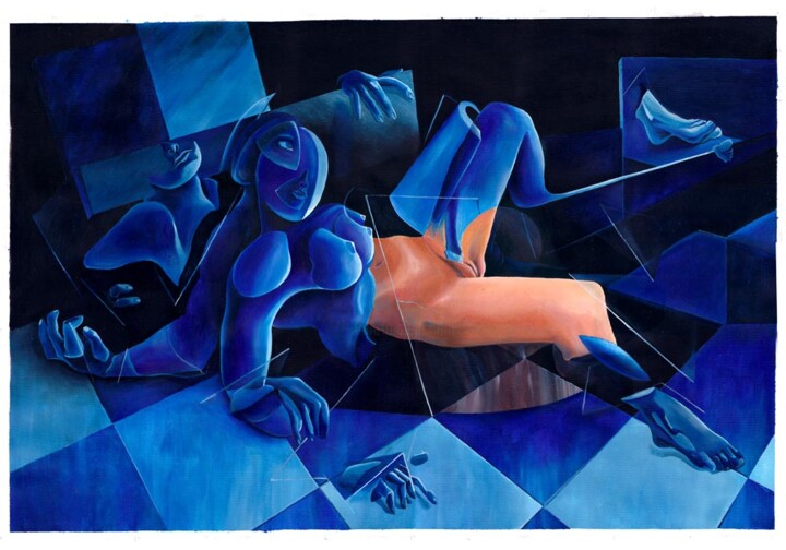 Painting titled "Awake" by Evaldo Amatizi, Original Artwork, Acrylic