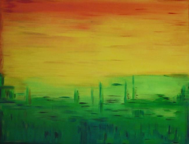 Peinture intitulée "Marecage" par Peintre Abstrait Eva Lea, Œuvre d'art originale