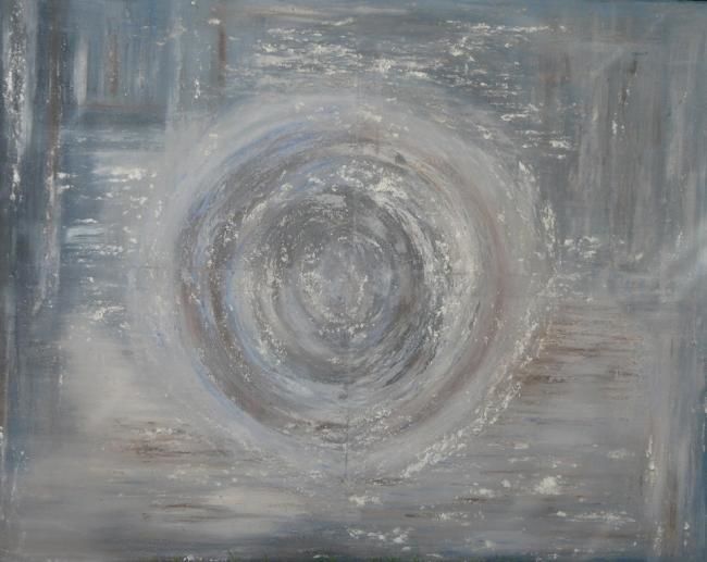 Painting titled "Sphère" by Peintre Abstrait Eva Lea, Original Artwork