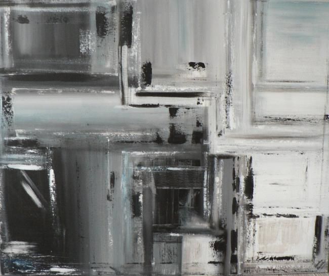 Peinture intitulée "Nuageux" par Peintre Abstrait Eva Lea, Œuvre d'art originale