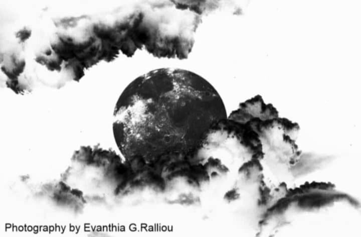 「Moonina」というタイトルのデジタルアーツ Evanthia Ralliouによって, オリジナルのアートワーク, デジタル