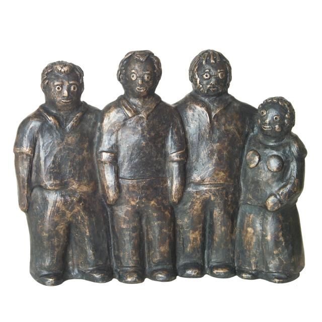 Sculpture titled "4 amis - bronze 1/8…" by Eva Rouwens, Original Artwork