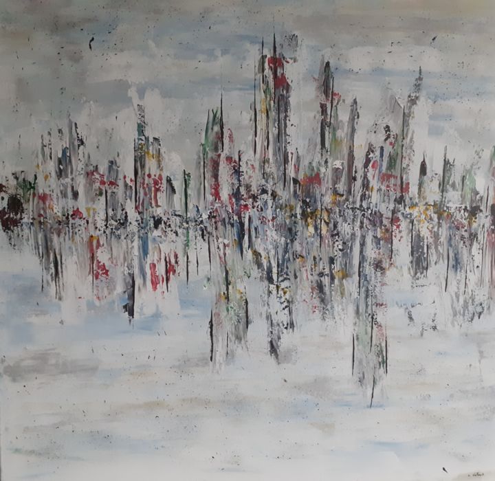 Peinture intitulée "'" par Caroline Valnet, Œuvre d'art originale, Acrylique Monté sur Châssis en bois