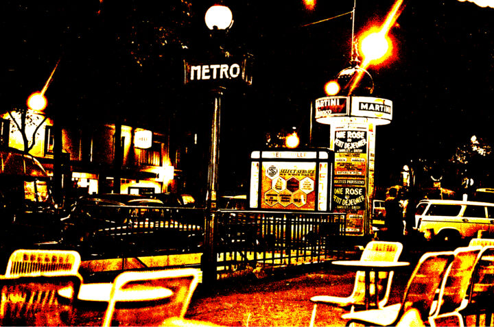 Фотография под названием "métro Parisien 5" - Gilbert Le Vast, Подлинное произведение искусства, Пленочная фотография