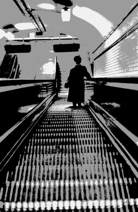 Fotografie mit dem Titel "métro Parisien 8" von Gilbert Le Vast, Original-Kunstwerk, Analog Fotografie