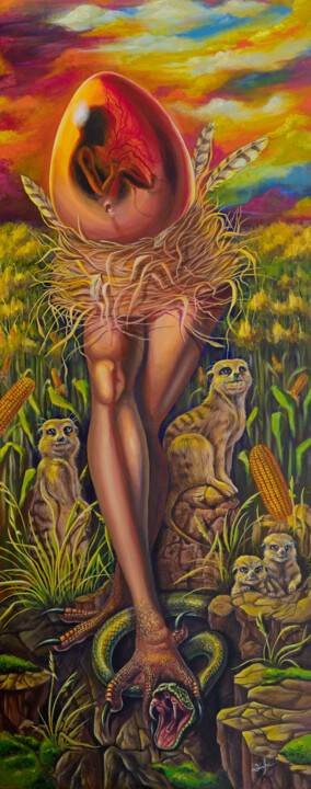 Painting titled "MOTHERHOOD" by Eve Art, Original Artwork, Acrylic