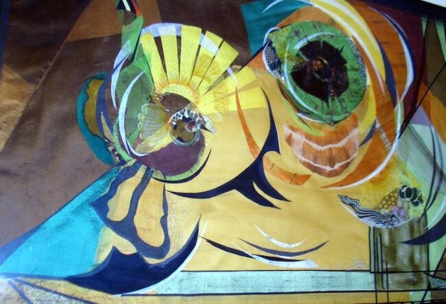 Painting titled "The Power of the Sun" by Eve B'Ay, Original Artwork, Oil