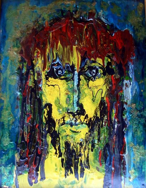 Pintura titulada "Jesus Christ" por Eve B'Ay, Obra de arte original