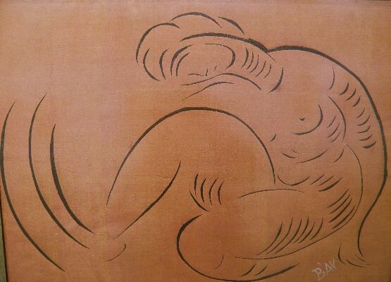 Disegno intitolato "Nude" da Eve B'Ay, Opera d'arte originale