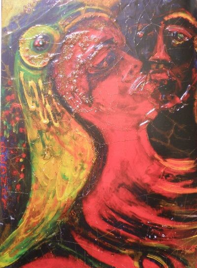 Painting titled "Bird of Desire" by Eve B'Ay, Original Artwork