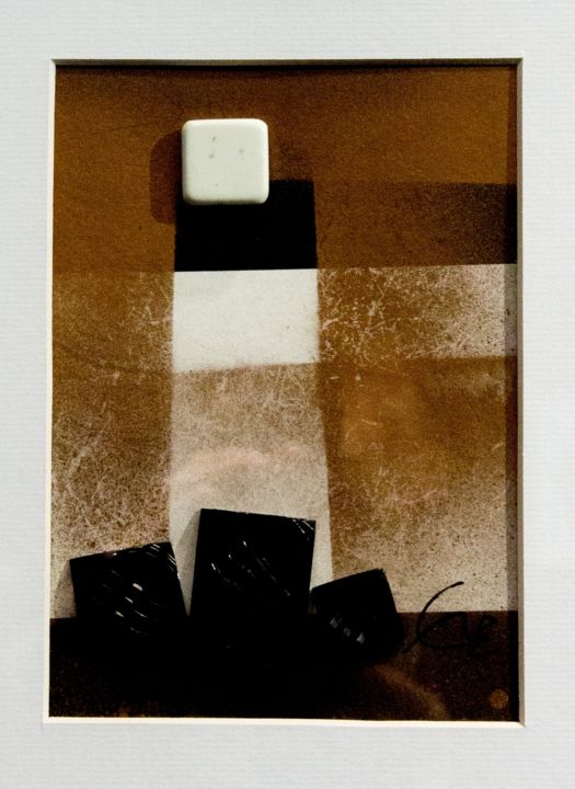 Textile Art με τίτλο "THE LIGHT HOUSE" από Eve Cloarec, Αυθεντικά έργα τέχνης, Σπρέι βαφής