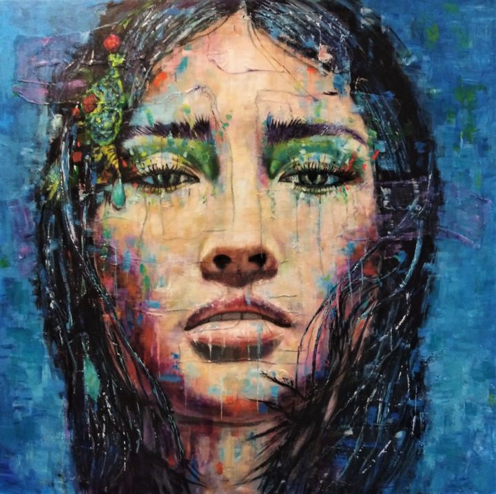 Peinture intitulée ""sans titre"" par Eve Paloc, Œuvre d'art originale, Acrylique
