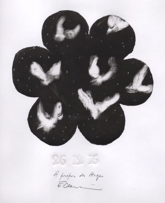 Incisioni, stampe intitolato "26 décembre 2015" da Eve Clair, Opera d'arte originale, Monotipo