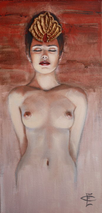Painting titled "SALOMÉ" by Evelyn Carell, Original Artwork, Oil